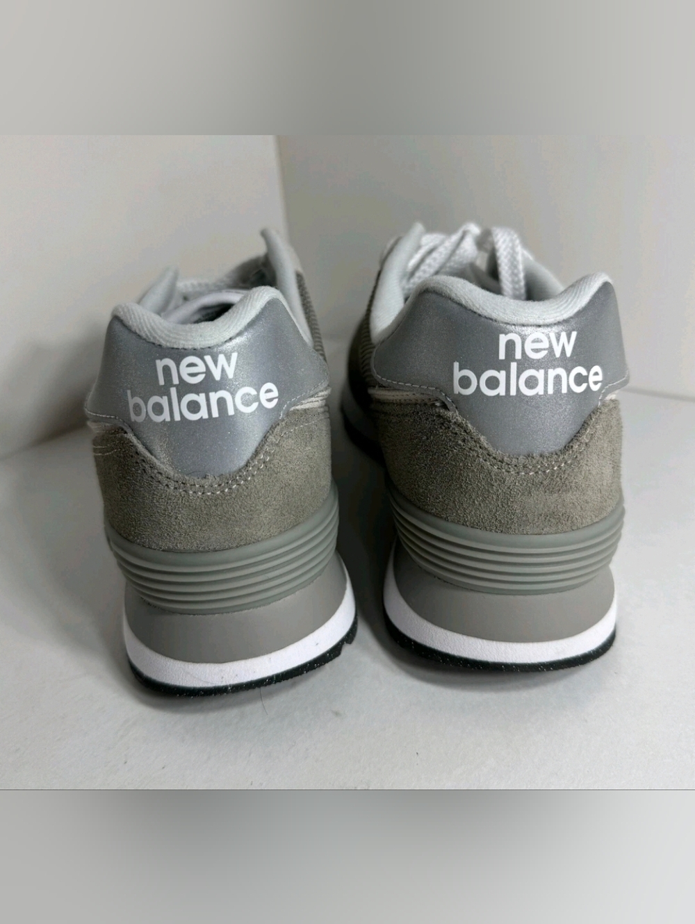 New Balance Grey Suede & Mesh Men's Sneaker - Picture 5 of 6